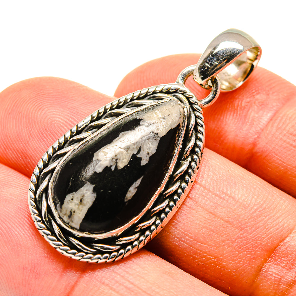 Chrysanthemum Stone Pendants handcrafted by Ana Silver Co - PD755718