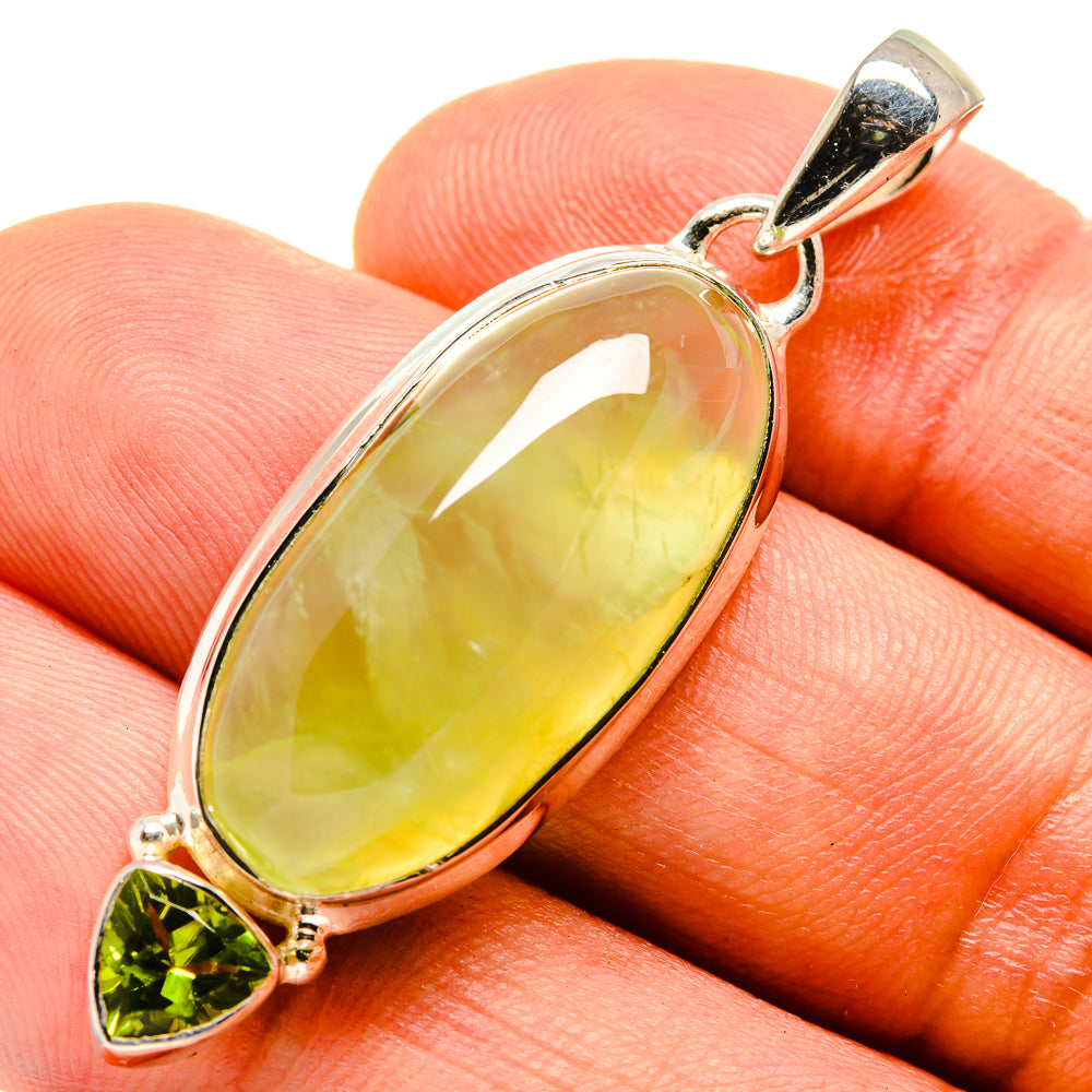 Prehnite Pendants handcrafted by Ana Silver Co - PD755721
