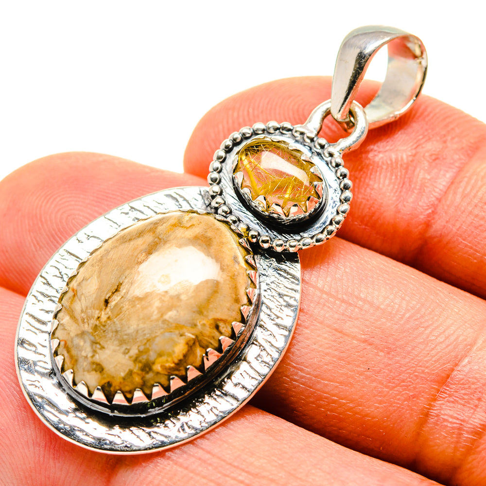 Petrified Wood Pendants handcrafted by Ana Silver Co - PD755723