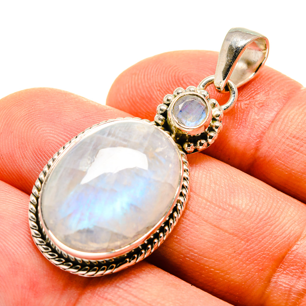 Rainbow Moonstone Pendants handcrafted by Ana Silver Co - PD755728