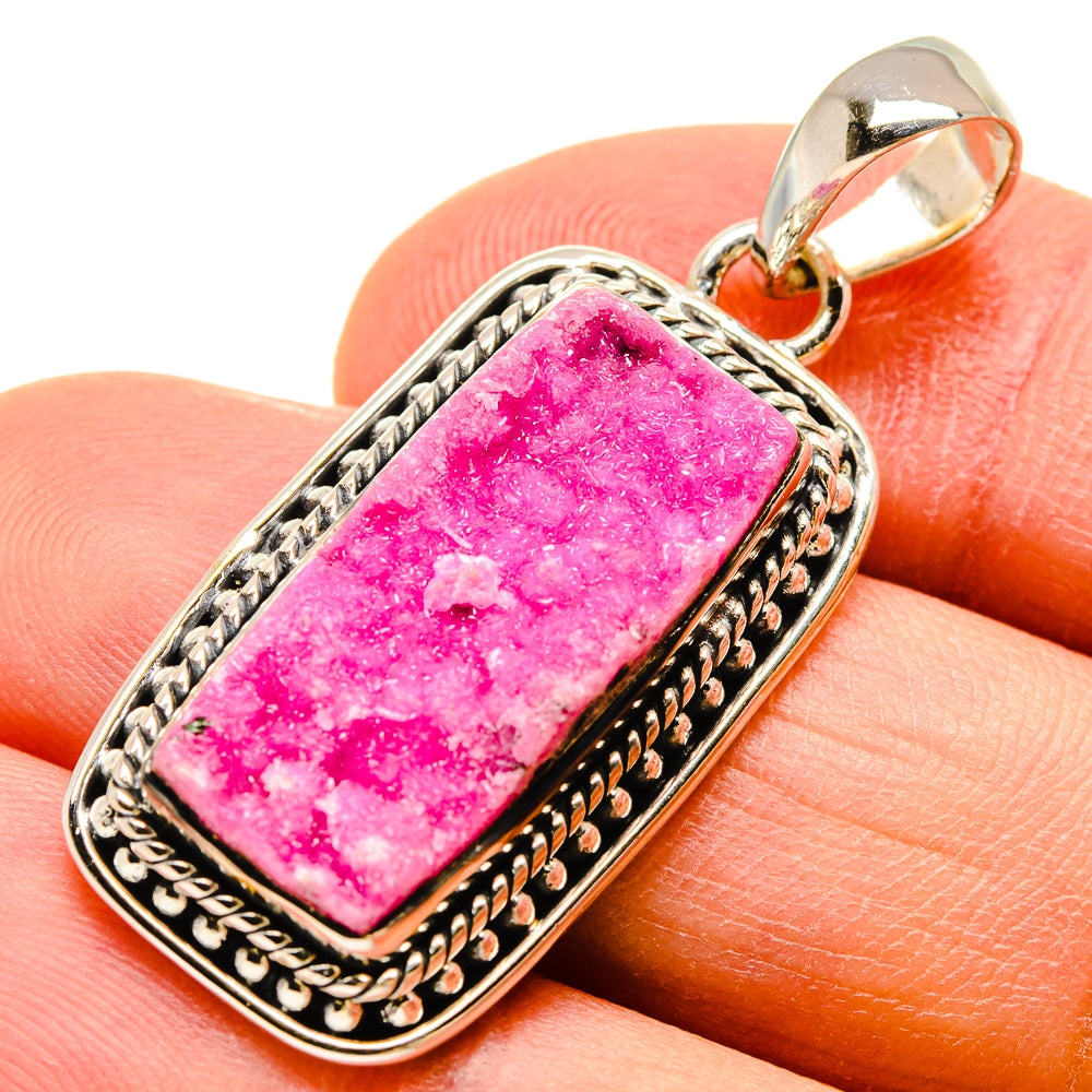 Cobalto Calcite Druzy Pendants handcrafted by Ana Silver Co - PD755785