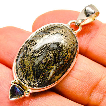 Pyrite Agate Pendants handcrafted by Ana Silver Co - PD755798