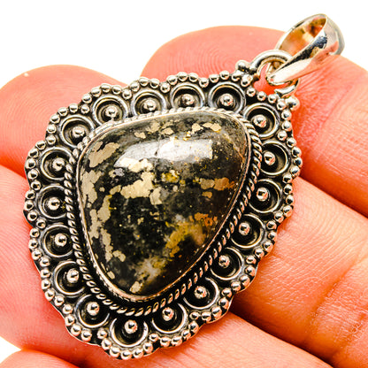 Pyrite Agate Pendants handcrafted by Ana Silver Co - PD755808
