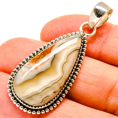 Laguna Lace Agate Pendants handcrafted by Ana Silver Co - PD755817