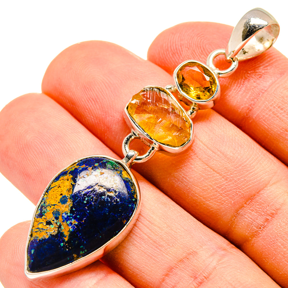Azurite Pendants handcrafted by Ana Silver Co - PD755832