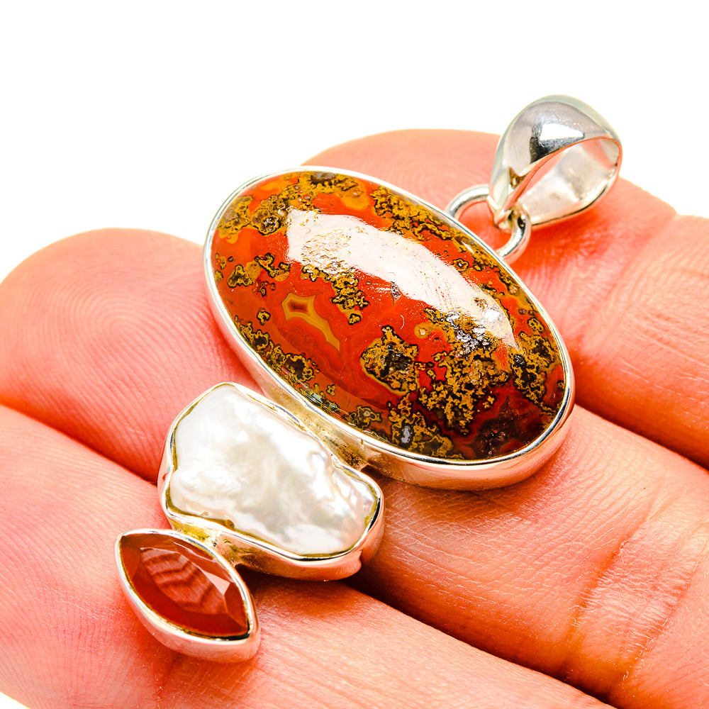 Moroccan Agate Pendants handcrafted by Ana Silver Co - PD755859