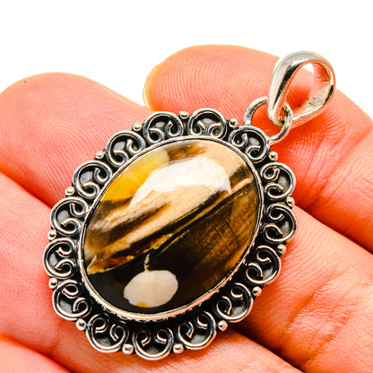 Peanut Wood Jasper Pendants handcrafted by Ana Silver Co - PD755860
