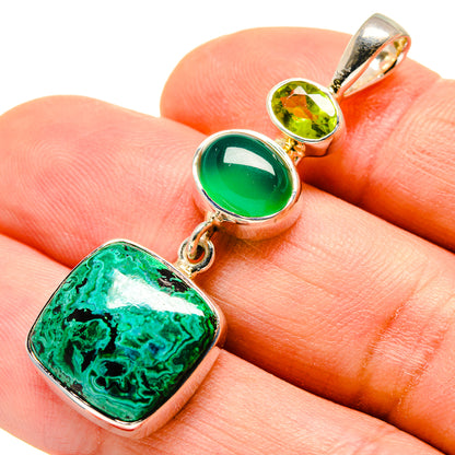 Chrysocolla Pendants handcrafted by Ana Silver Co - PD755868
