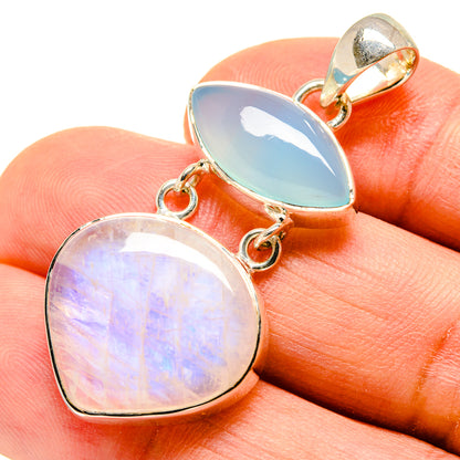 Rainbow Moonstone Pendants handcrafted by Ana Silver Co - PD755870