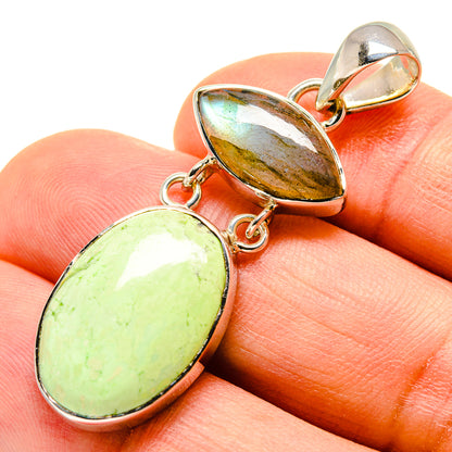 Lemon Chrysoprase Pendants handcrafted by Ana Silver Co - PD755871