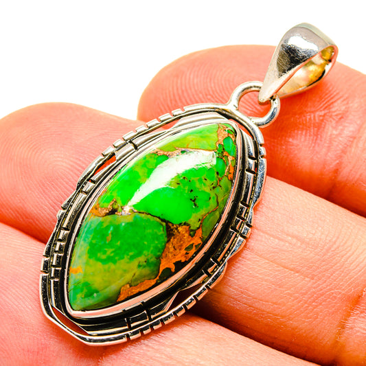 Green Copper Composite Turquoise Pendants handcrafted by Ana Silver Co - PD755881