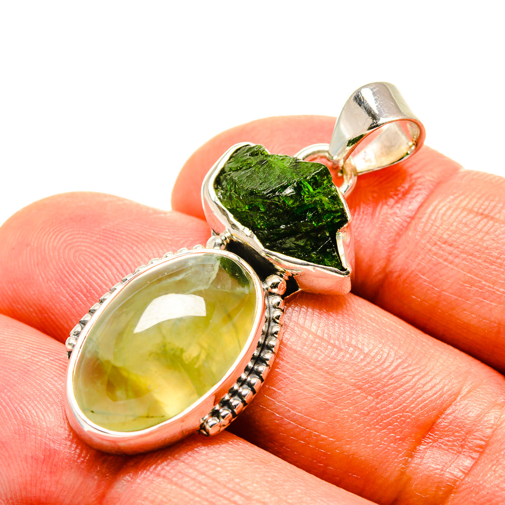 Prehnite Pendants handcrafted by Ana Silver Co - PD755919