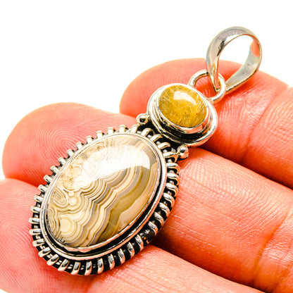 Laguna Lace Agate Pendants handcrafted by Ana Silver Co - PD755923