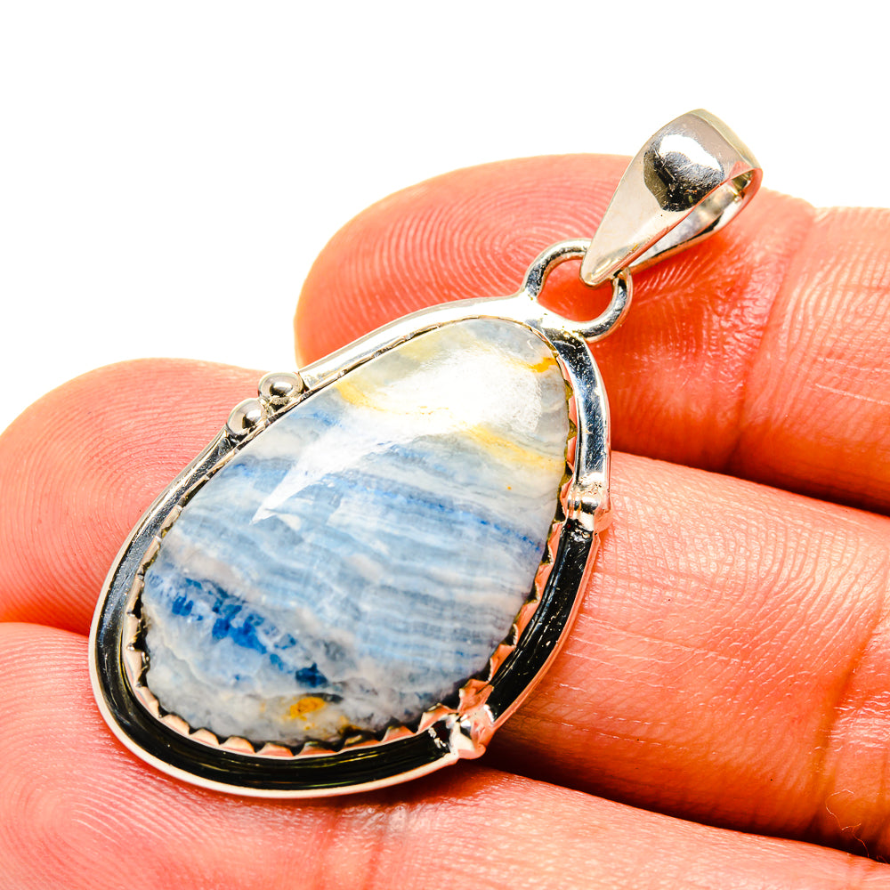 Blue Scheelite Pendants handcrafted by Ana Silver Co - PD755927
