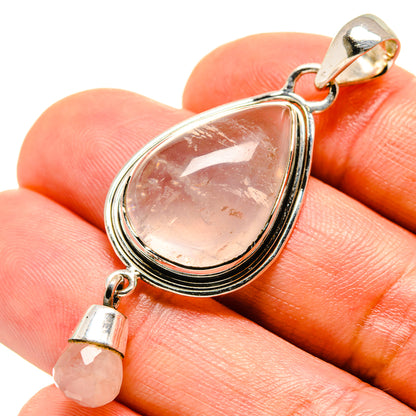 Rose Quartz Pendants handcrafted by Ana Silver Co - PD755934