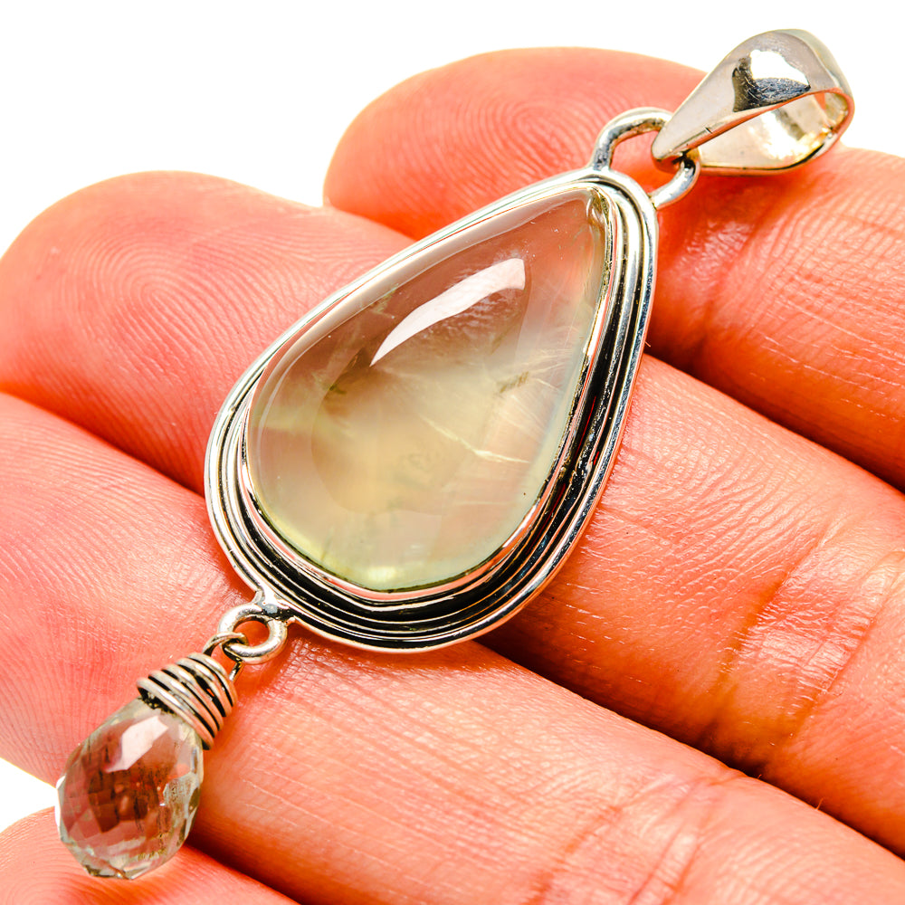 Prehnite Pendants handcrafted by Ana Silver Co - PD755935