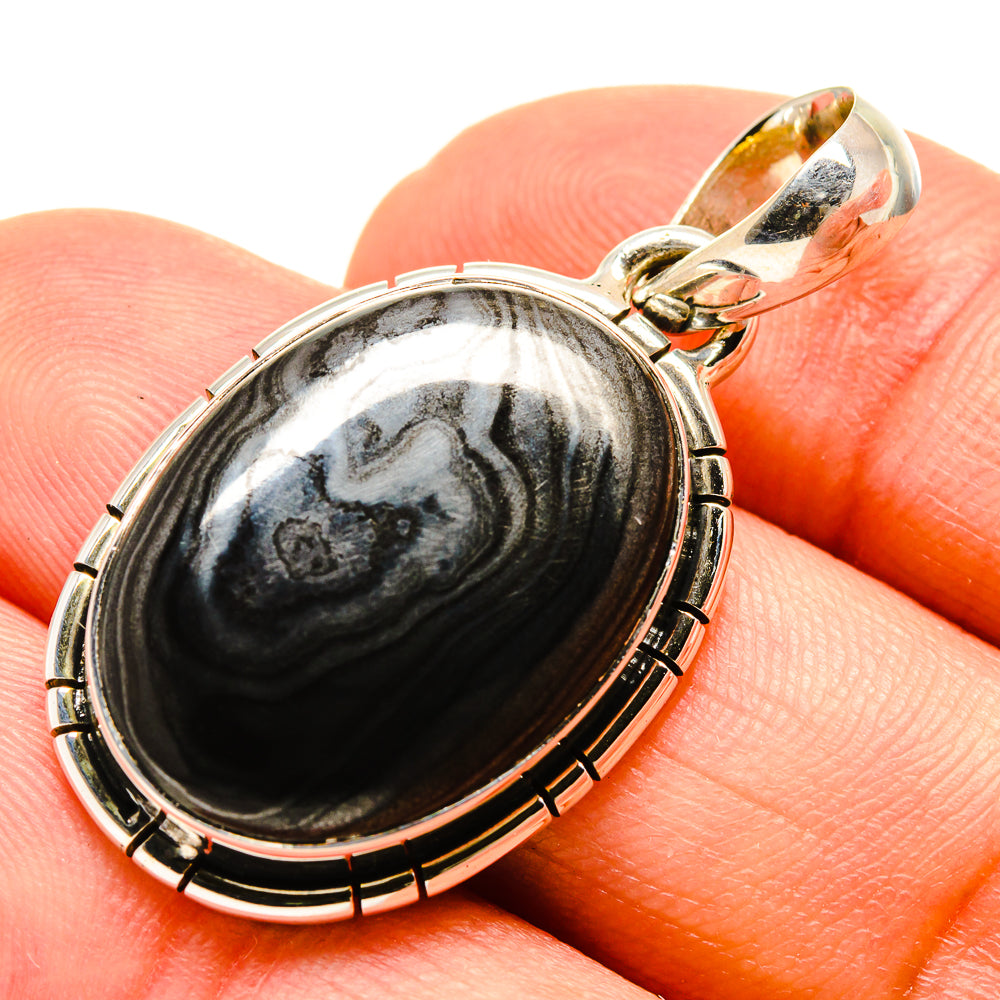 Psilomelane Pendants handcrafted by Ana Silver Co - PD755965