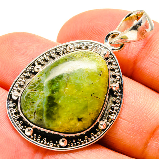 Australian Green Opal Pendants handcrafted by Ana Silver Co - PD755968