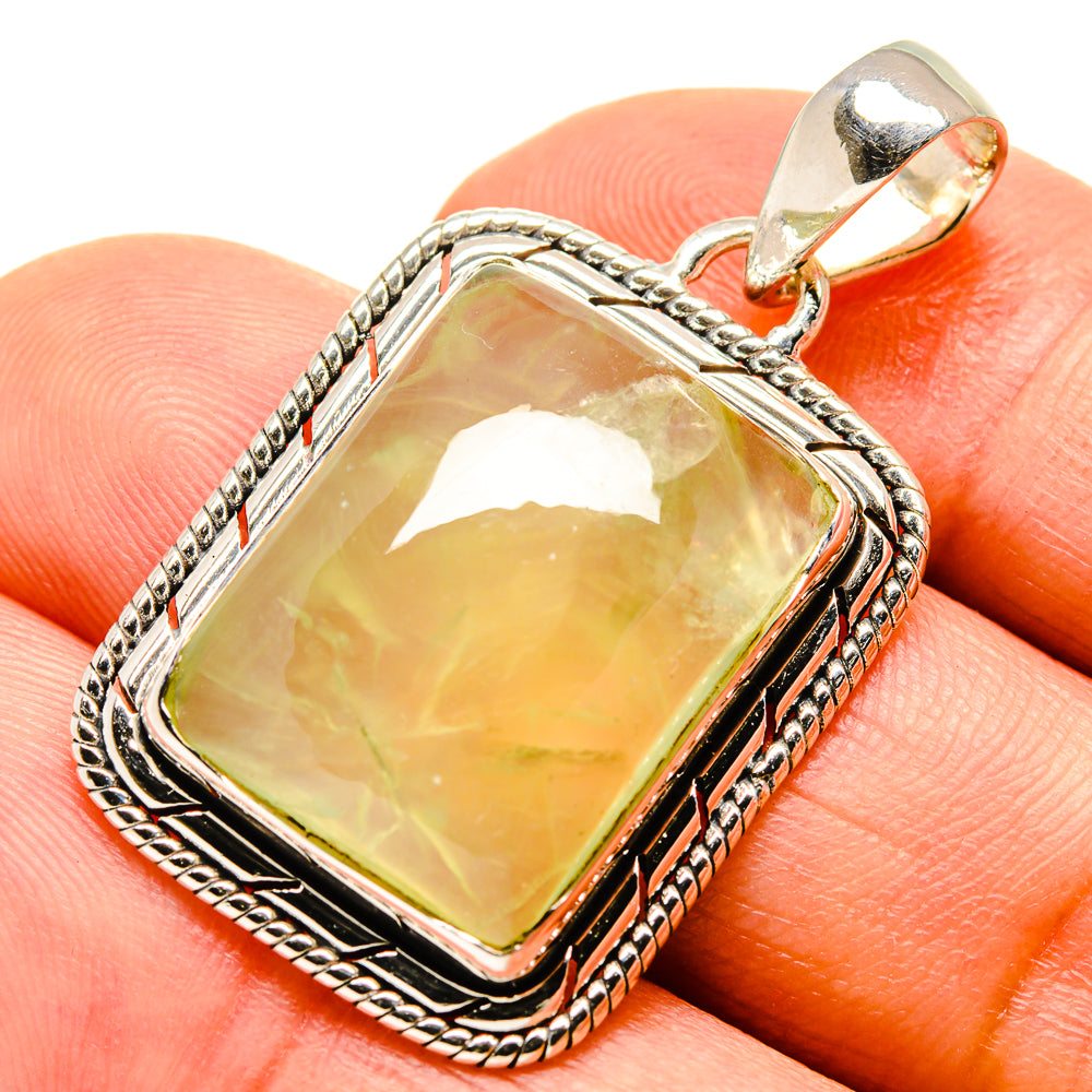 Prehnite Pendants handcrafted by Ana Silver Co - PD755979