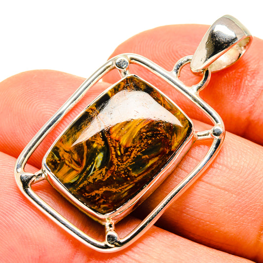 Golden Pietersite Pendants handcrafted by Ana Silver Co - PD755980
