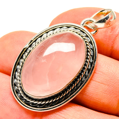 Rose Quartz Pendants handcrafted by Ana Silver Co - PD755985