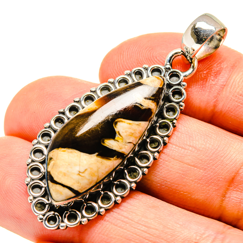 Peanut Wood Jasper Pendants handcrafted by Ana Silver Co - PD755998