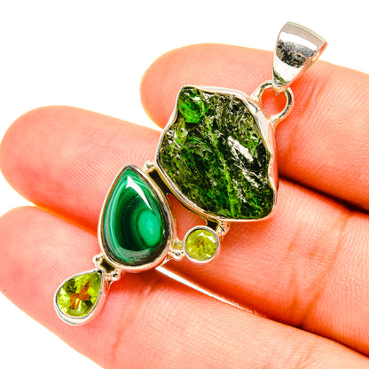 Chrome Diopside Pendants handcrafted by Ana Silver Co - PD7560