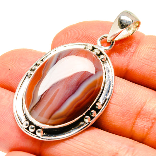 Red Botswana Agate Pendants handcrafted by Ana Silver Co - PD756002