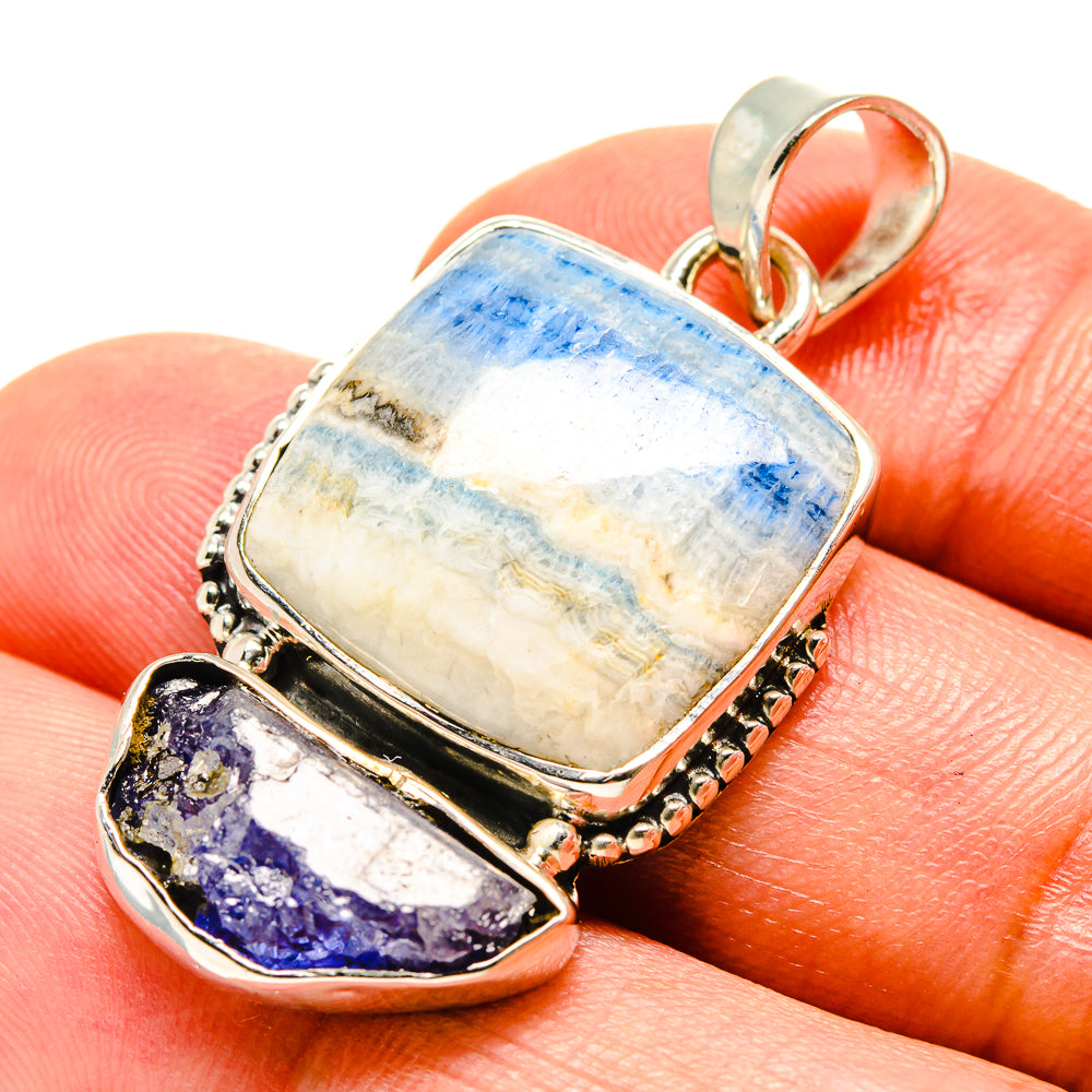 Blue Scheelite Pendants handcrafted by Ana Silver Co - PD756020