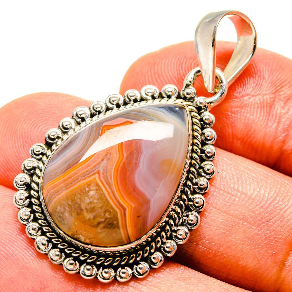 Botswana Agate Pendants handcrafted by Ana Silver Co - PD756023