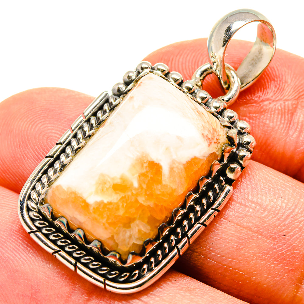 Scolecite Pendants handcrafted by Ana Silver Co - PD756033