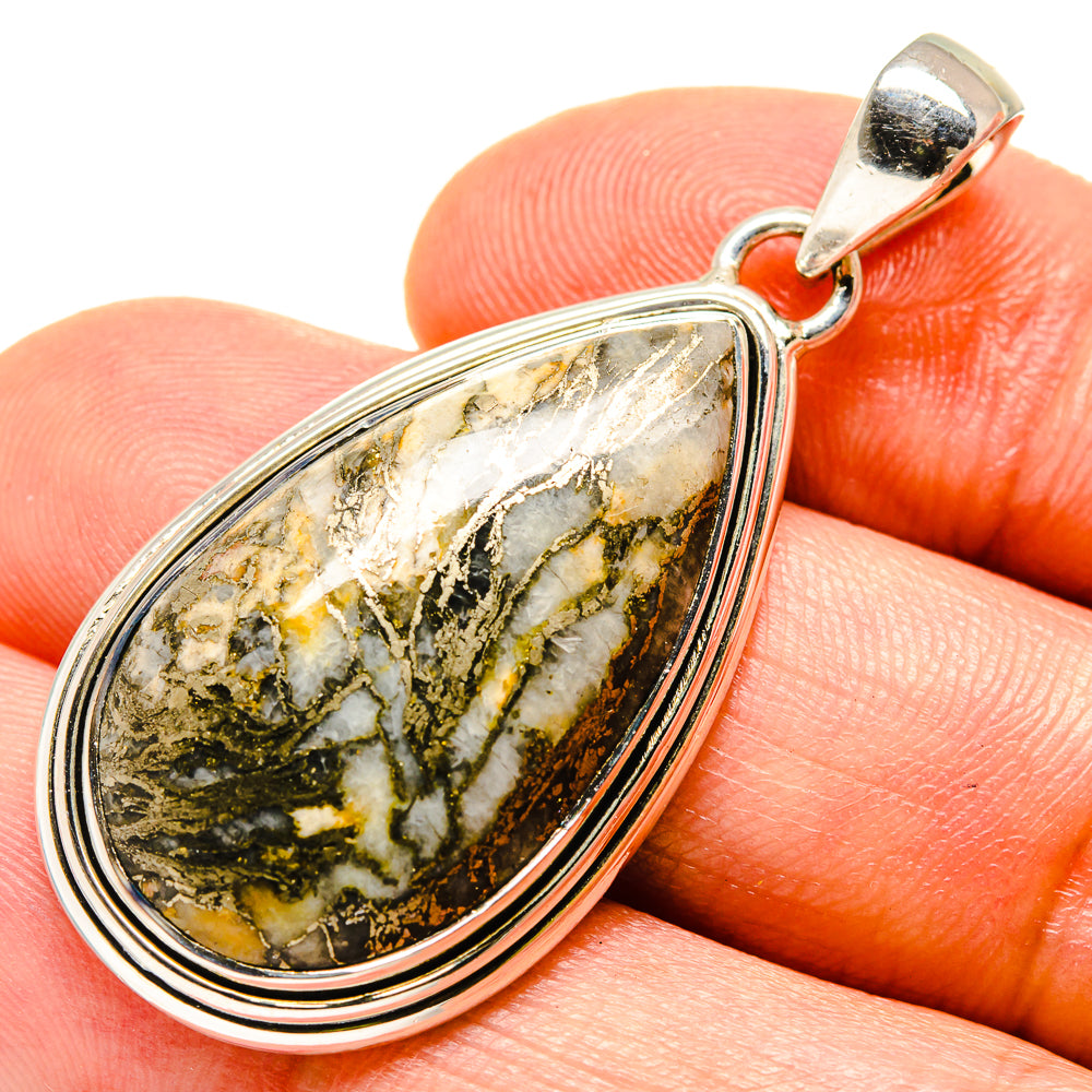 Pyrite Agate Pendants handcrafted by Ana Silver Co - PD756038