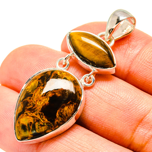 Golden Pietersite Pendants handcrafted by Ana Silver Co - PD756058