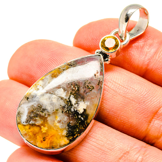 Plume Agate Pendants handcrafted by Ana Silver Co - PD756059