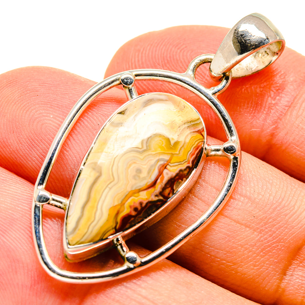 Laguna Lace Agate Pendants handcrafted by Ana Silver Co - PD756084