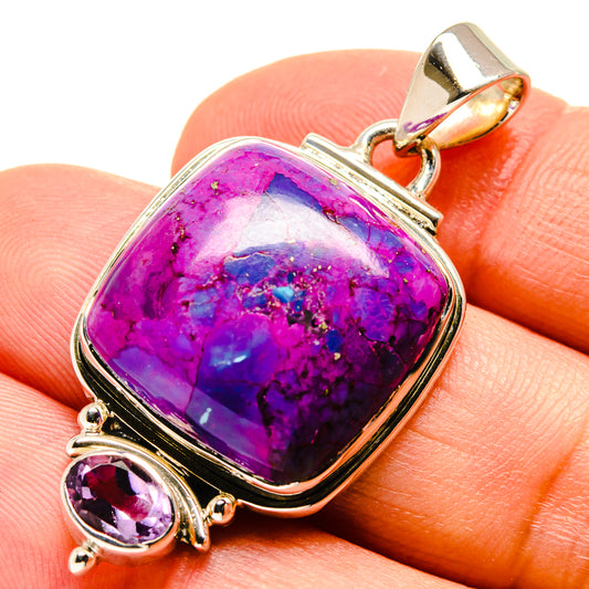 Purple Copper Composite Turquoise Pendants handcrafted by Ana Silver Co - PD756086