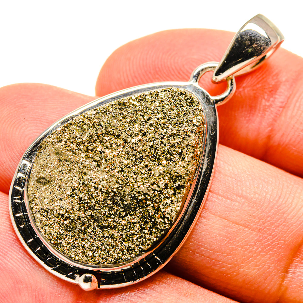 Spectro Pyrite Druzy Pendants handcrafted by Ana Silver Co - PD756096