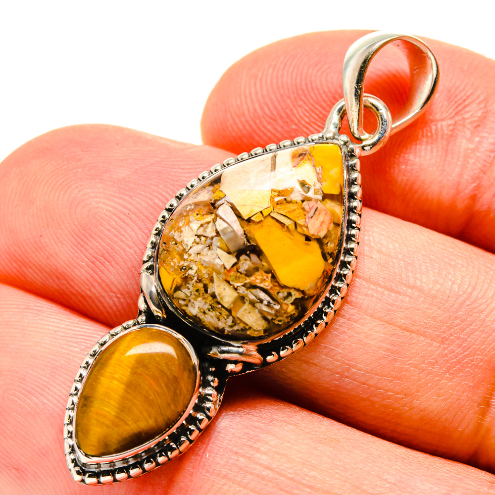 Brecciated Mookaite Pendants handcrafted by Ana Silver Co - PD756104