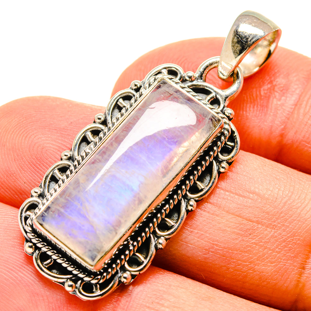 Rainbow Moonstone Pendants handcrafted by Ana Silver Co - PD756109