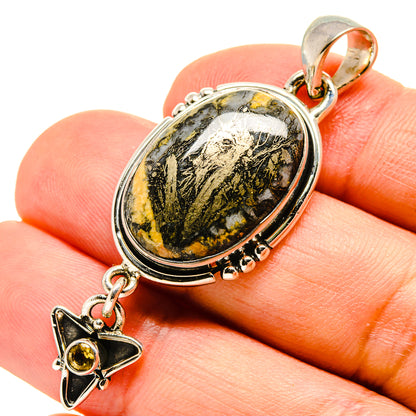 Pyrite Agate Pendants handcrafted by Ana Silver Co - PD756113