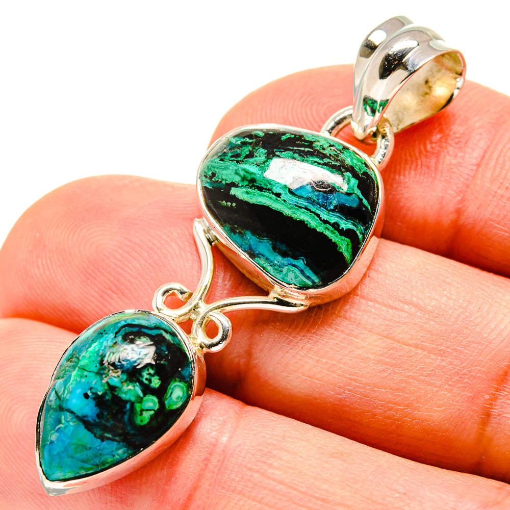 Chrysocolla Pendants handcrafted by Ana Silver Co - PD756116