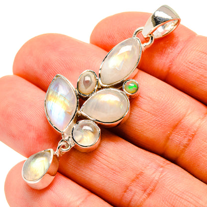 Rainbow Moonstone Pendants handcrafted by Ana Silver Co - PD756121