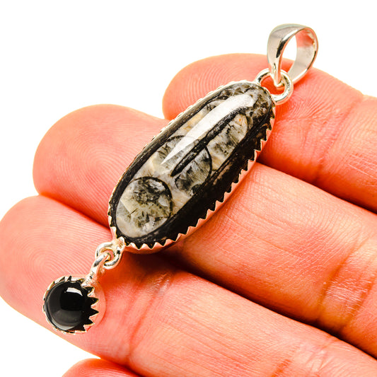 Orthoceras Fossil Pendants handcrafted by Ana Silver Co - PD756124