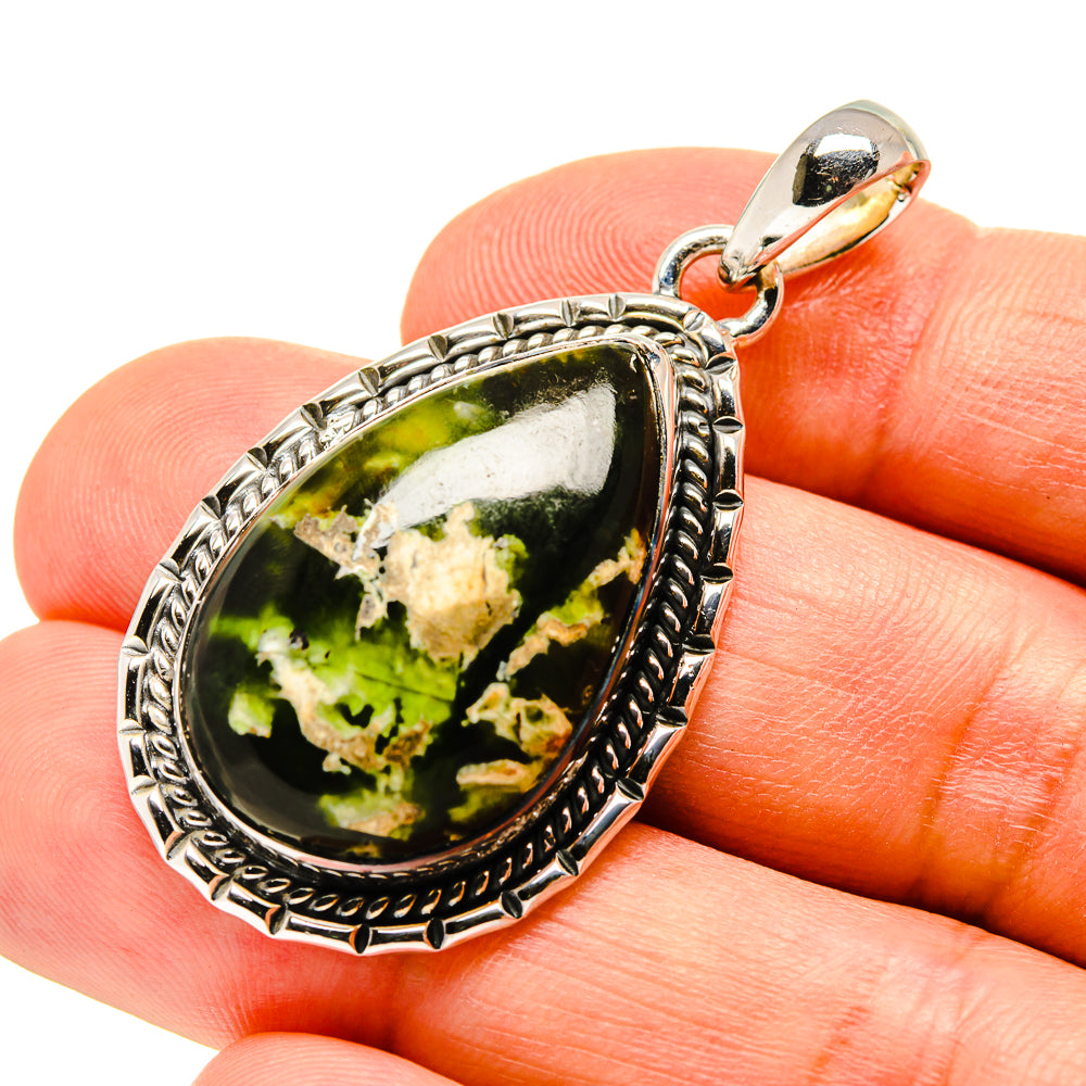 Australian Green Opal Pendants handcrafted by Ana Silver Co - PD756147