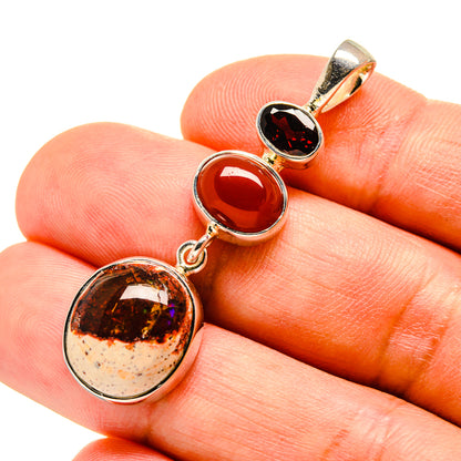 Mexican Fire Opal Pendants handcrafted by Ana Silver Co - PD756148