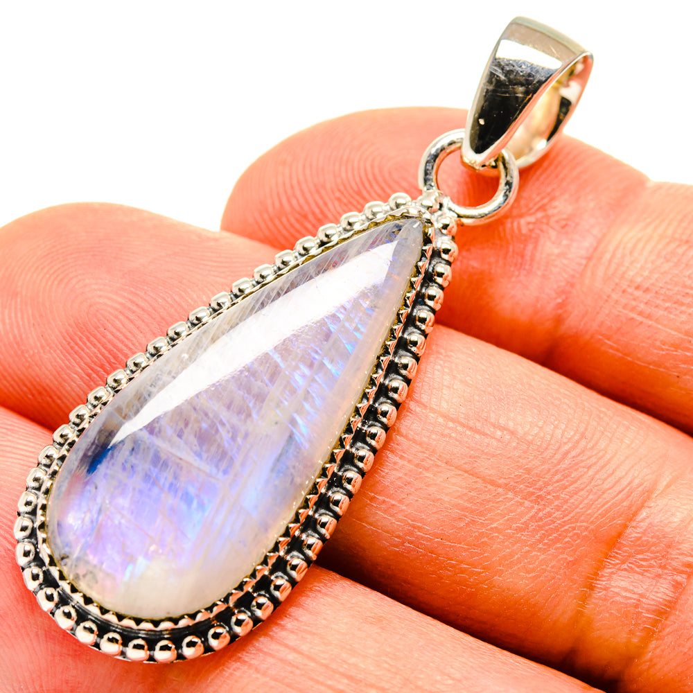Rainbow Moonstone Pendants handcrafted by Ana Silver Co - PD756156