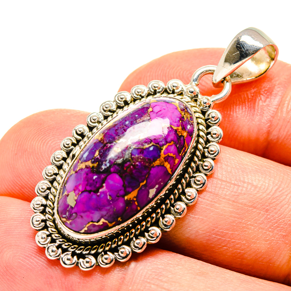 Purple Copper Composite Turquoise Pendants handcrafted by Ana Silver Co - PD756164