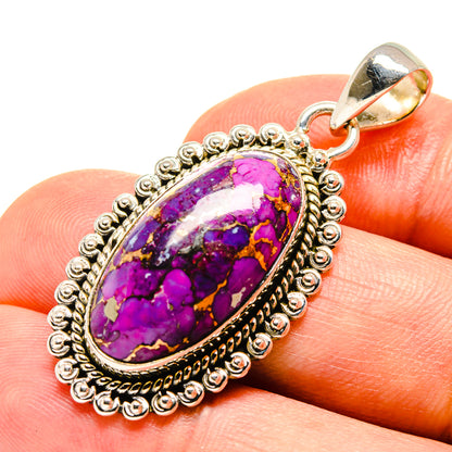 Purple Copper Composite Turquoise Pendants handcrafted by Ana Silver Co - PD756164