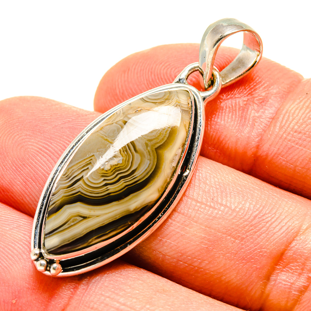 Laguna Lace Agate Pendants handcrafted by Ana Silver Co - PD756191