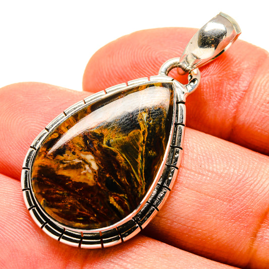 Golden Pietersite Pendants handcrafted by Ana Silver Co - PD756203